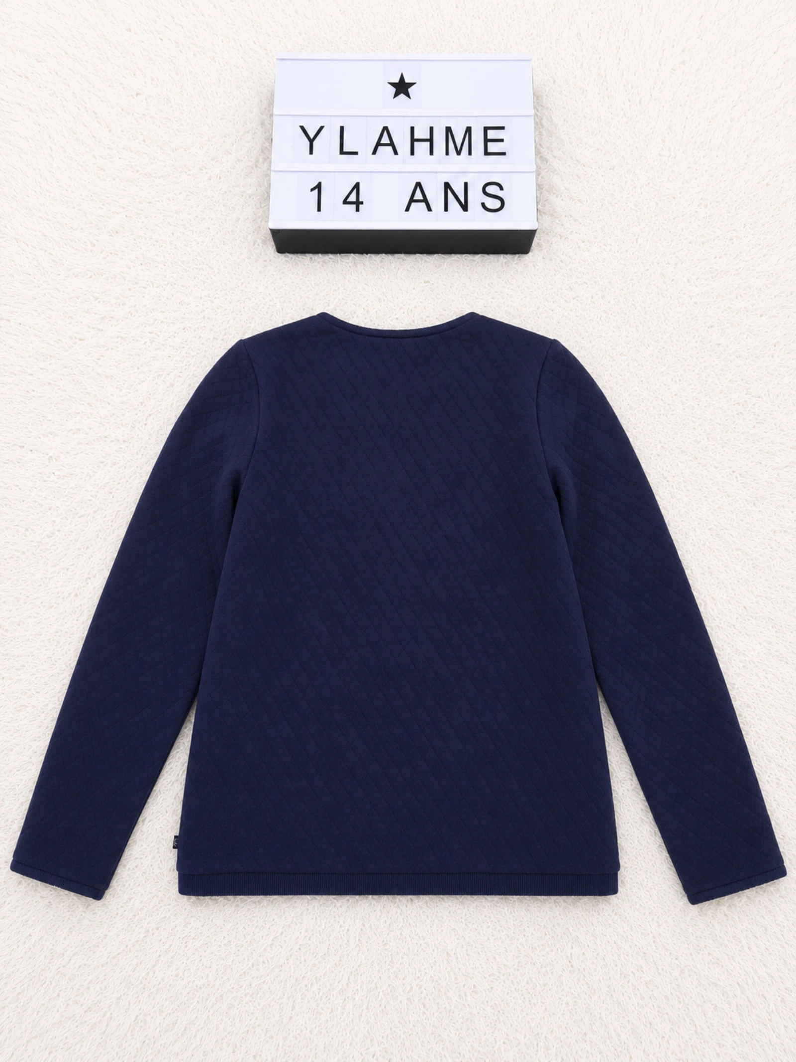 Jaqueta acolchoada forrada de sherpa Okaïdi 14 anos azul marinho 👒 – photo 5